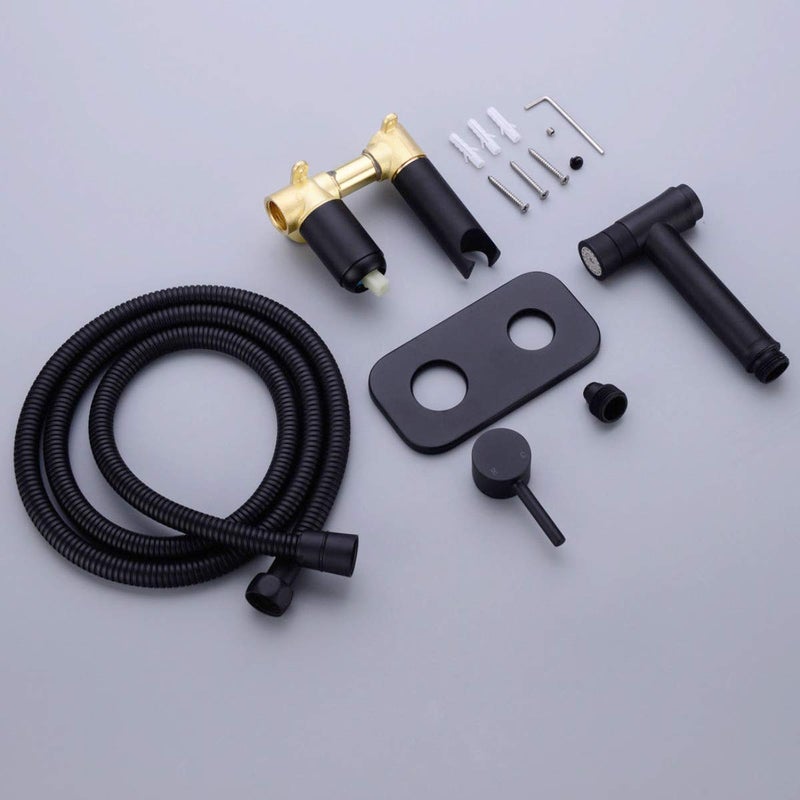TRUSTMI Toilet Concealed Hot and Cold Bidet Spray Set 2 Function Hand Held Sprayer Shattaf Bathroom Attachment,Black - Image 4